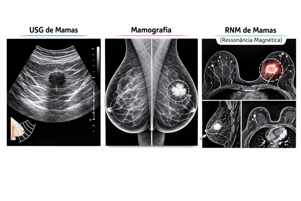 Exames de imagem que podem auxiliar na investigação de dor nas mamas
