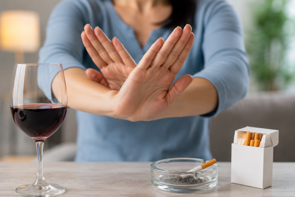 abstinência de toxicidades como prática de estilo de vida na redução de risco de câncer de mama 
